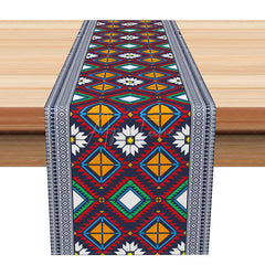 Aperturee - Aperturee Bohemian Mandala Table Runner Intricate Medallion Pattern for Spiritual and Boho Chic Dining Decor