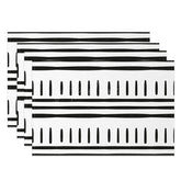 Aperturee - Aperturee Boho Abstract Black White Pattern Set of 4 Placemats