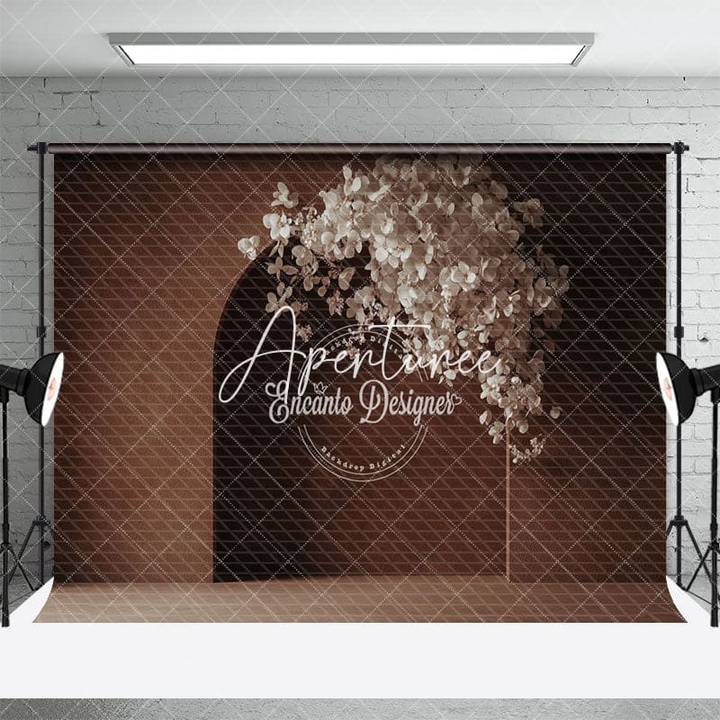 Aperturee - Aperturee Boho Arch Wall Floral Wedding Photography Backdrop