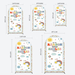 Aperturee - Aperturee Boho Be The Reason Someone Smiles Today Arch Backdrop