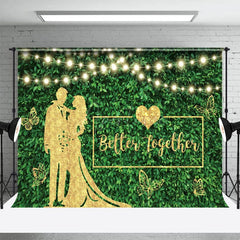 Aperturee - Aperturee Boho Better Together Glitter Lights Wedding Backdrop