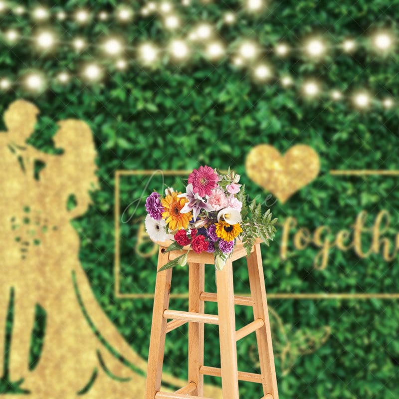 Aperturee - Aperturee Boho Better Together Glitter Lights Wedding Backdrop