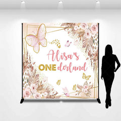 Aperturee - Aperturee Boho Butterfly Onederland Custom Birthday Backdrop