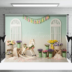 Aperturee - Aperturee Boho Carrousel Floral And Fresh Wedding Backdrop