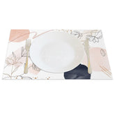 Aperturee - Aperturee Boho Floral Fine Art Sweet Color Set of 4 Placemats