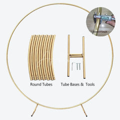 Aperturee - Aperturee Boho Happy Birthday Round Backdrop with Pampas Grass Dried Palm and Floral on Marble Rose Gold Party Decor