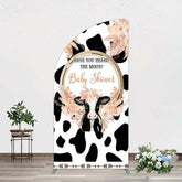 Aperturee Aperturee Boho Have You Heard The Moos Baby Shower Half Moon Arch Backdrop