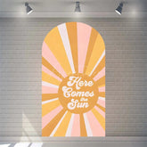 Aperturee - Aperturee Boho Here Comes The Son Baby Shower Arch Backdrop Vibrant Rianbow And Sun Rays Boys Party Photo Prop