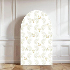 Aperturee - Aperturee Boho Hot Air Balloon Arch Backdrop Whimsical Trojan Horse Nursery Decor Unique Baby Shower Gift Photo Background
