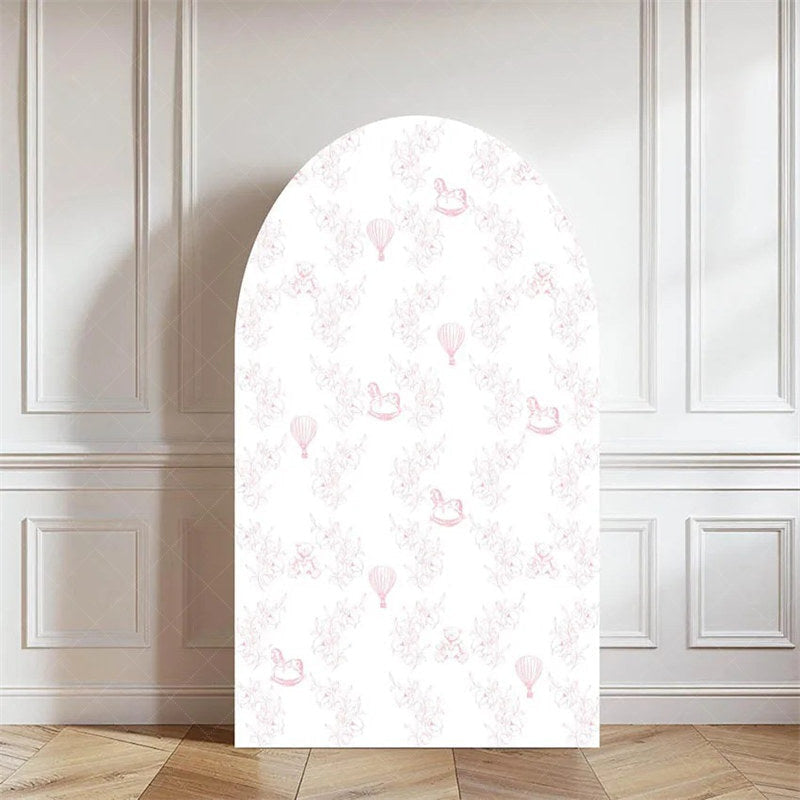 Aperturee - Aperturee Boho Hot Air Balloon Arch Backdrop Whimsical Trojan Horse Nursery Decor Unique Baby Shower Gift Photo Background