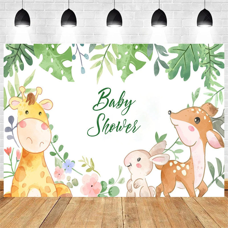 Aperturee Aperturee Boho Jungle Safari Animals Backdrop Adventure for Baby Shower or Birthday Party Photo Prop Decor