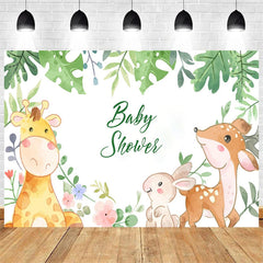 Aperturee Aperturee Boho Jungle Safari Animals Backdrop Adventure for Baby Shower or Birthday Party Photo Prop Decor
