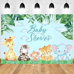 Aperturee Aperturee Boho Jungle Safari Animals Backdrop Adventure for Baby Shower or Birthday Party Photo Prop Decor