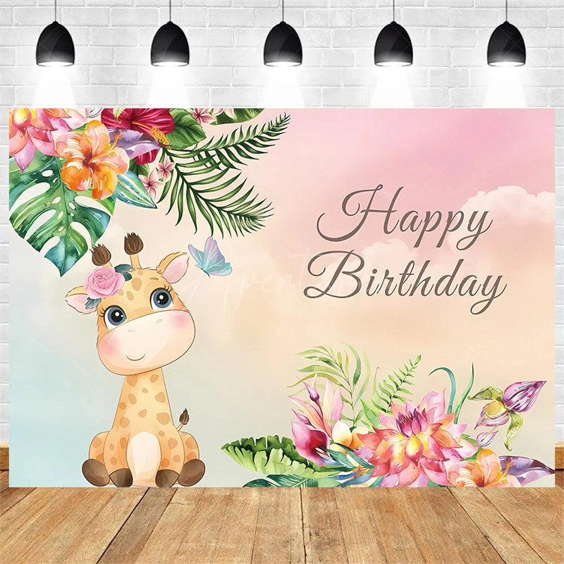 Aperturee Aperturee Boho Jungle Safari Animals Backdrop Adventure for Baby Shower or Birthday Party Photo Prop Decor