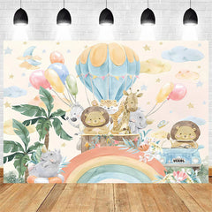 Aperturee Aperturee Boho Jungle Safari Animals Backdrop Adventure for Baby Shower or Birthday Party Photo Prop Decor