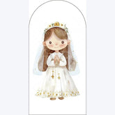 Aperturee - Aperturee Boho Little Princess Arch Backdrop Floral Birthday for Girls Party Whimsical Photo Booth Decor with Flowers