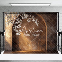 Aperturee - Aperturee Boho Retro Arch Floral Wedding Photography Backdrop