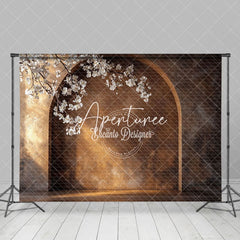 Aperturee - Aperturee Boho Retro Arch Floral Wedding Photography Backdrop