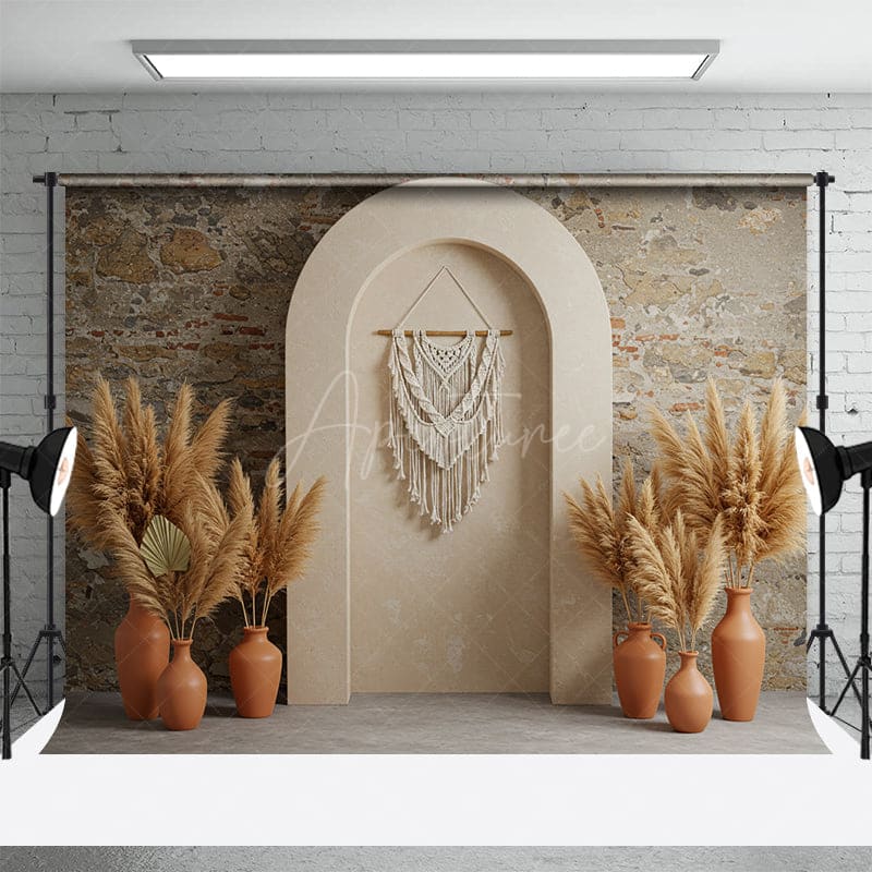 Aperturee - Aperturee Boho Retro Old Style Wall Elegant Wedding Backdrop
