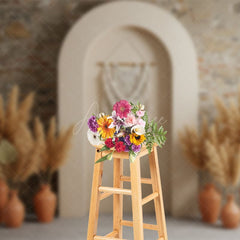 Aperturee - Aperturee Boho Retro Old Style Wall Elegant Wedding Backdrop