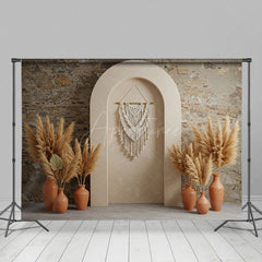 Aperturee - Aperturee Boho Retro Old Style Wall Elegant Wedding Backdrop