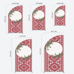 Aperturee - Aperturee Boho Slovakia Pattern Sweet Wedding Half Moon Arch Backdrop