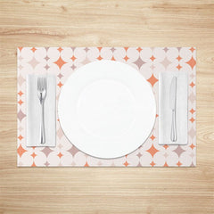 Aperturee - Aperturee Boho Sparkle Stars Pattern Dining Set of 4 Placemats