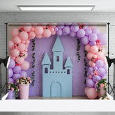 Aperturee - Aperturee Boho Sweet Floral Balloon Castle Wedding Backdrop