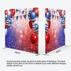 Aperturee - Aperturee Bokeh Balloons Independence Day Pillow Cover Backdrop