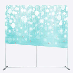 Aperturee - Aperturee Bokeh Blue Glitter Double-Sided Pillow Case Cover
