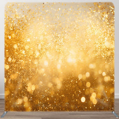 Aperturee - Aperturee Bokeh Gold Glitter Dance Party Pillow Case Backdrop