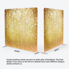 Aperturee - Aperturee Bokeh Gold Glitter Party Square Tension Backdrop