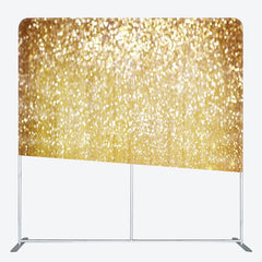 Aperturee - Aperturee Bokeh Gold Glitter Party Square Tension Backdrop