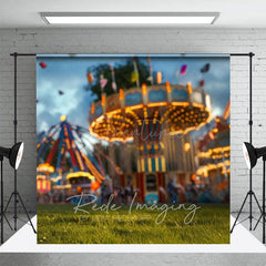 Aperturee - Aperturee Bokeh Lighted Carnival Cake Smash Photo Backdrop