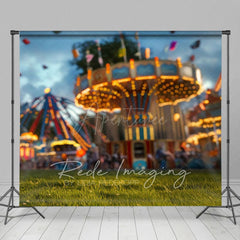 Aperturee - Aperturee Bokeh Lighted Carnival Cake Smash Photo Backdrop