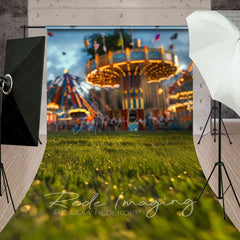 Aperturee - Aperturee Bokeh Lighted Carnival Cake Smash Sweep Backdrop