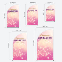 Aperturee - Aperturee Bokeh Pink Bachelor Of Science Grad Half Moon Arch Backdrop