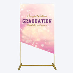 Aperturee - Aperturee Bokeh Pink Bachelor Of Science Grad Rectangle Backdrop