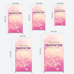 Aperturee - Aperturee Bokeh Pink Bachelor Of Science Grad Rectangle Backdrop