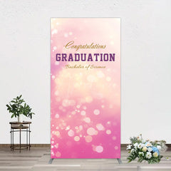 Aperturee - Aperturee Bokeh Pink Bachelor Of Science Grad Rectangle Backdrop