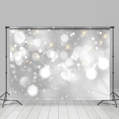 Aperturee - Aperturee Bokeh Silver Dots Starts Portrait Photo Backdrop