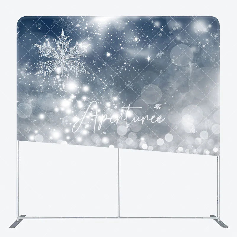 Aperturee - Aperturee Bokeh Snowy Night Christmas Pillow Case Backdrop