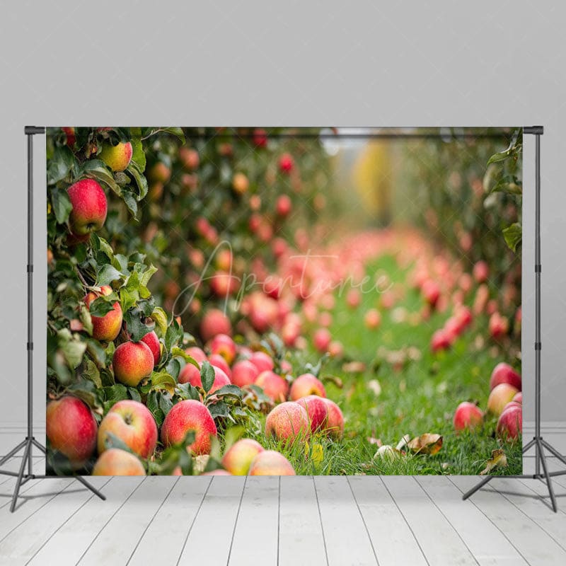Aperturee - Aperturee Bokeh Summer Falling Apples Photography Backdrop