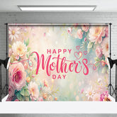 Aperturee - Aperturee Bokeh Warm Floral Pink Happy Mothers Day Backdrop