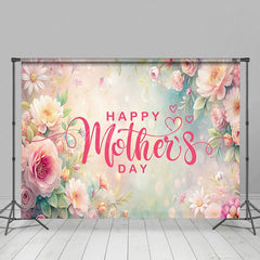 Aperturee - Aperturee Bokeh Warm Floral Pink Happy Mothers Day Backdrop