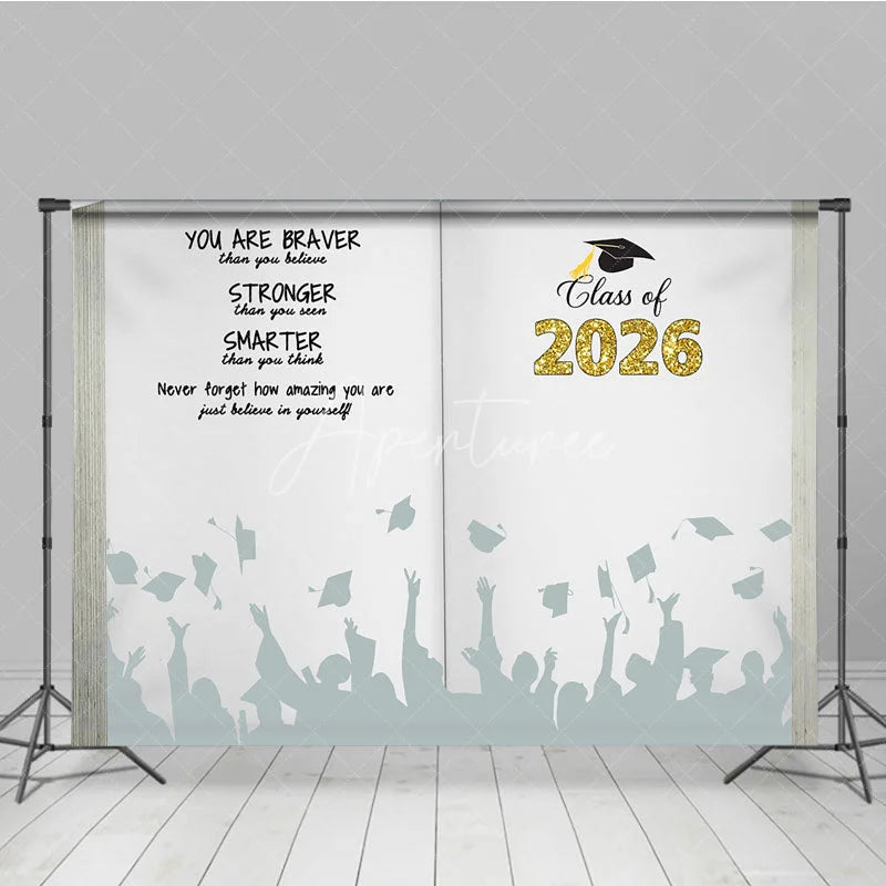 Aperturee - Aperturee Book You Are Braver Stronger Smarter Grad Backdrop