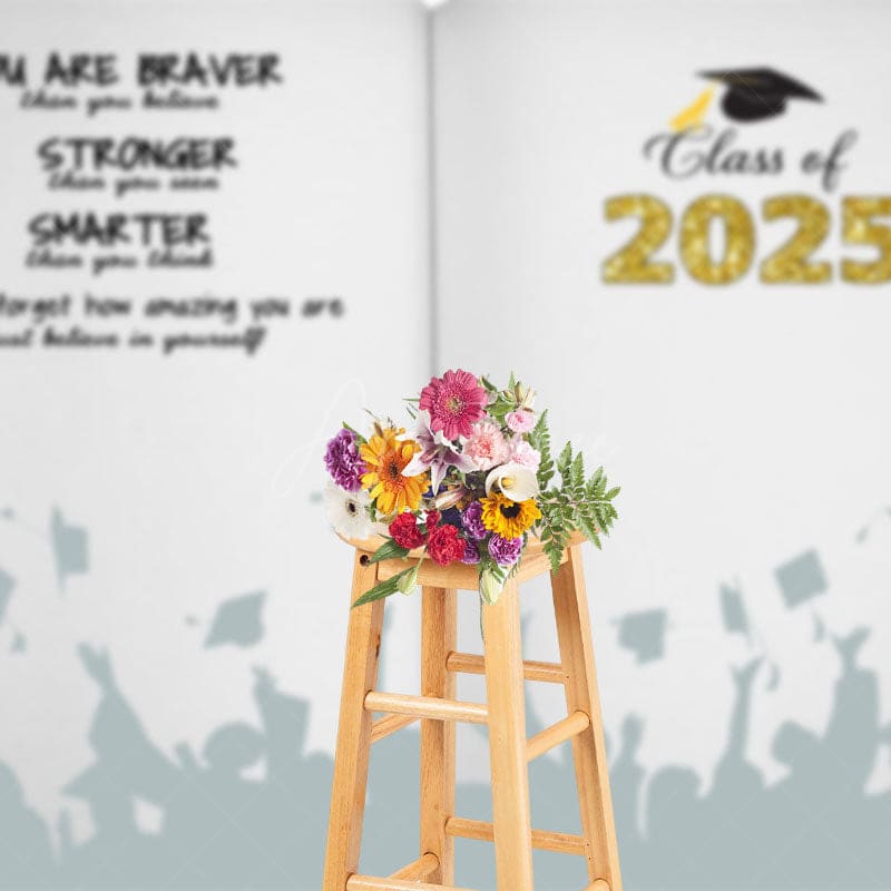 Aperturee - Aperturee Book You Are Braver Stronger Smarter Grad Backdrop