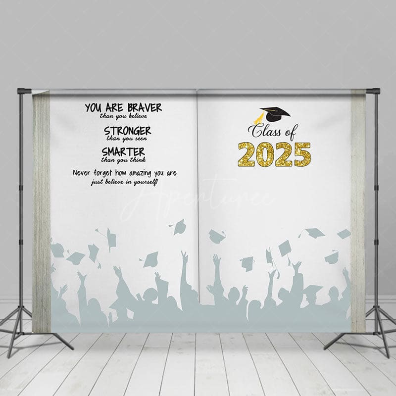 Aperturee - Aperturee Book You Are Braver Stronger Smarter Grad Backdrop