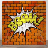 Aperturee - Aperturee Boom Simple Red Brick Wall Backdrop For Party Decor