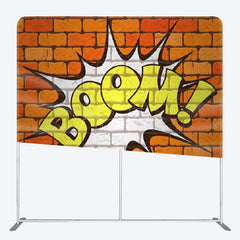 Aperturee - Aperturee Boom Simple Red Brick Wall Backdrop For Party Decor